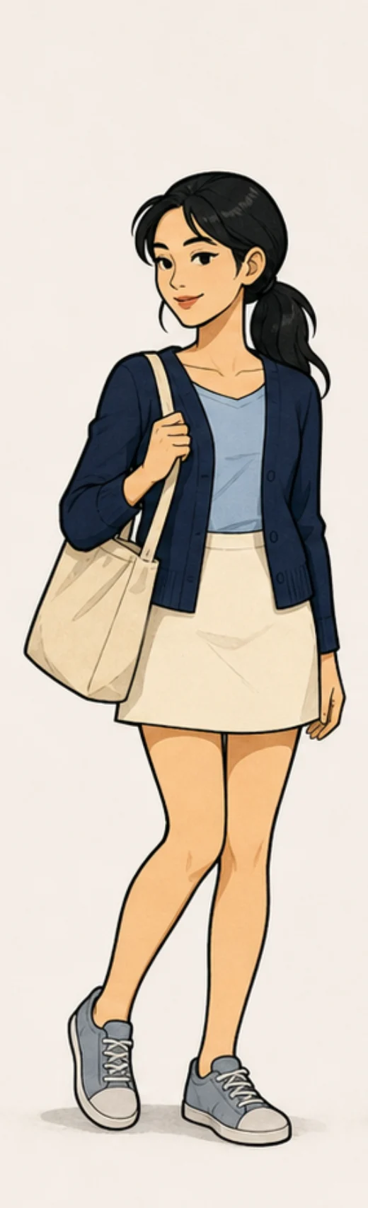 Yuna, a character in MAJUHAN lessons